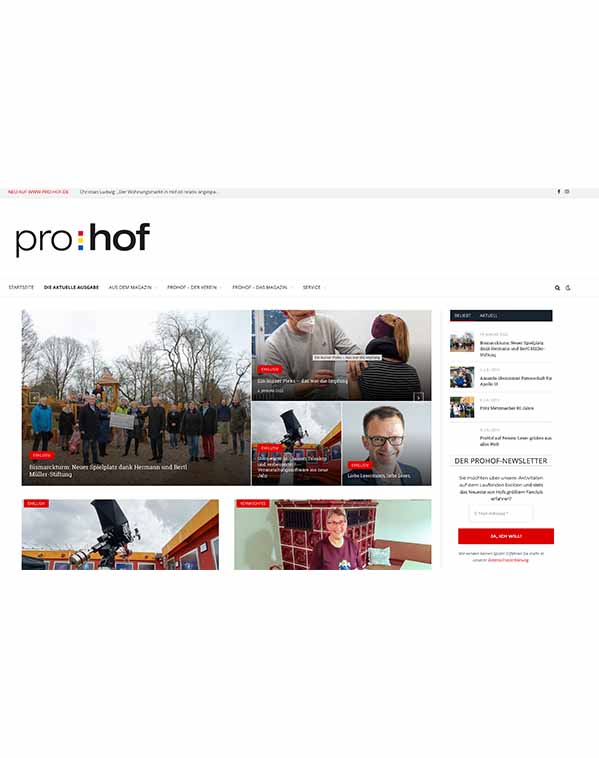 Online-Agentur in Hof für ProHof