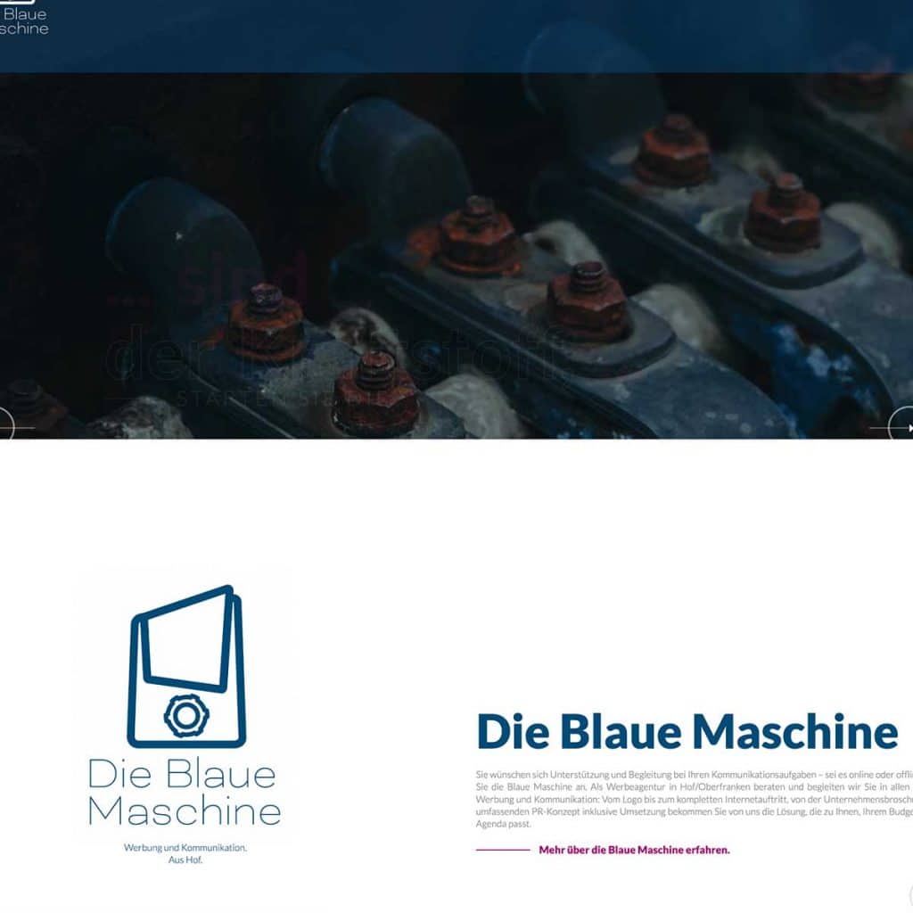 Ein Screenshot unserer alten Website