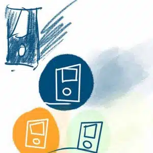 Logo-Entiwcklung: Die einzelnen Stufen unseres Logos als Zeichnung